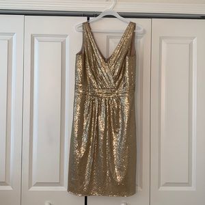 Gold sequin semi formal dress. Only worn once!